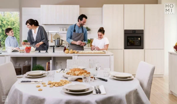 Atelier Cucina Isola in legno di abete spazzolato laccato - immagine 7