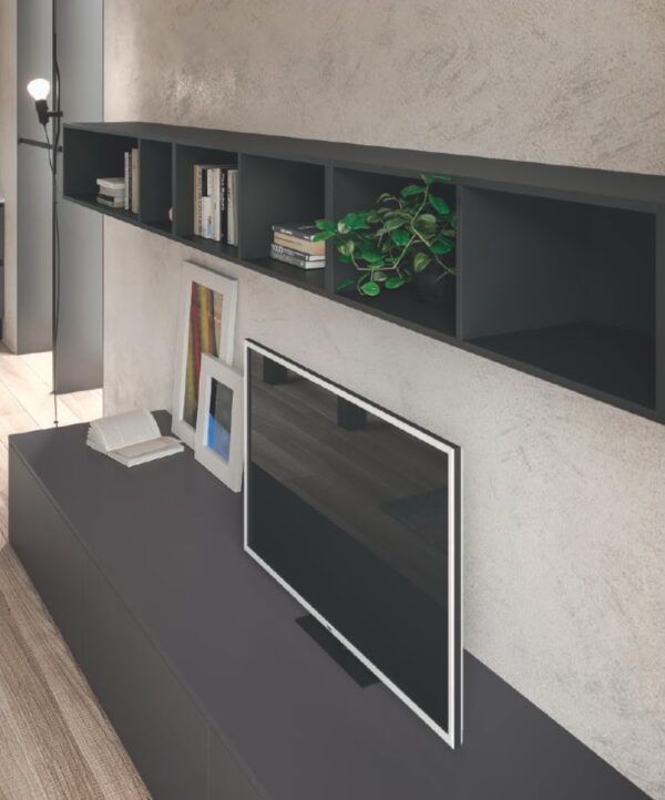 Erika 01 cucina lineare con living in laminato colore ombra - immagine 8