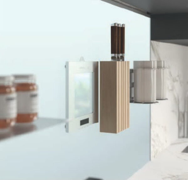 Erika 01 cucina lineare con living in laminato colore ombra - immagine 6