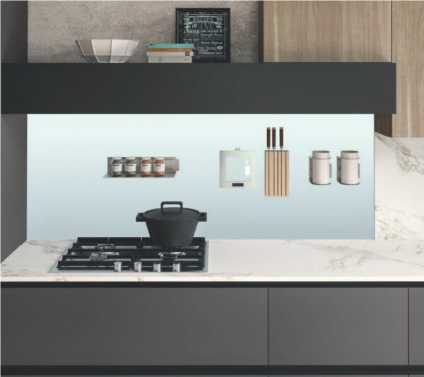 Erika 01 cucina lineare con living in laminato colore ombra - immagine 3