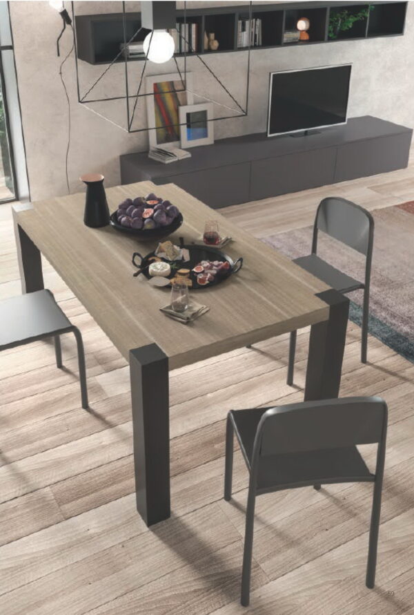 Erika 01 cucina lineare con living in laminato colore ombra - immagine 10
