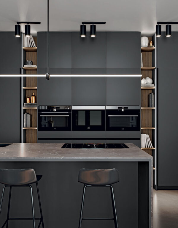 Essenziale 01 cucina moderna con i profili gola e le maniglie integrate - immagine 9