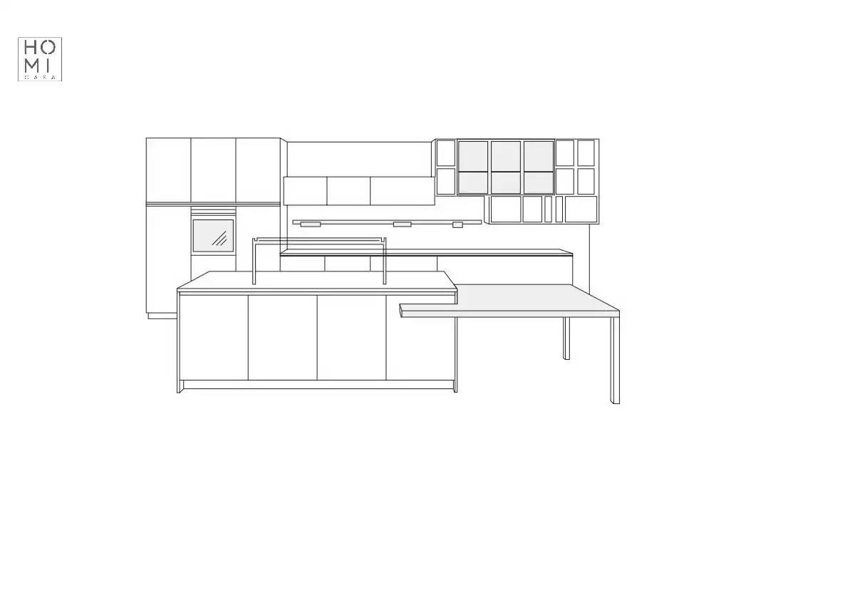 Cucina moderna con isola contraddistinta da ante Laccate Corda. Piano top in Gres Materica Onice Bianco - immagine 10