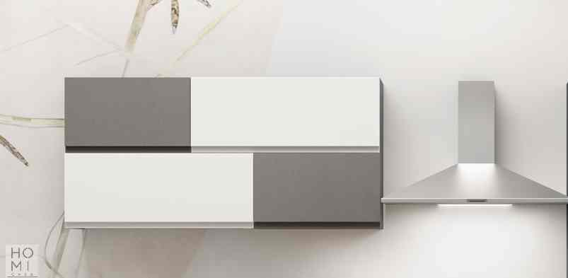 Cucina moderna per seconda casa o appartamento in affitto di metri 3.60 diversi colori e materiali - immagine 9