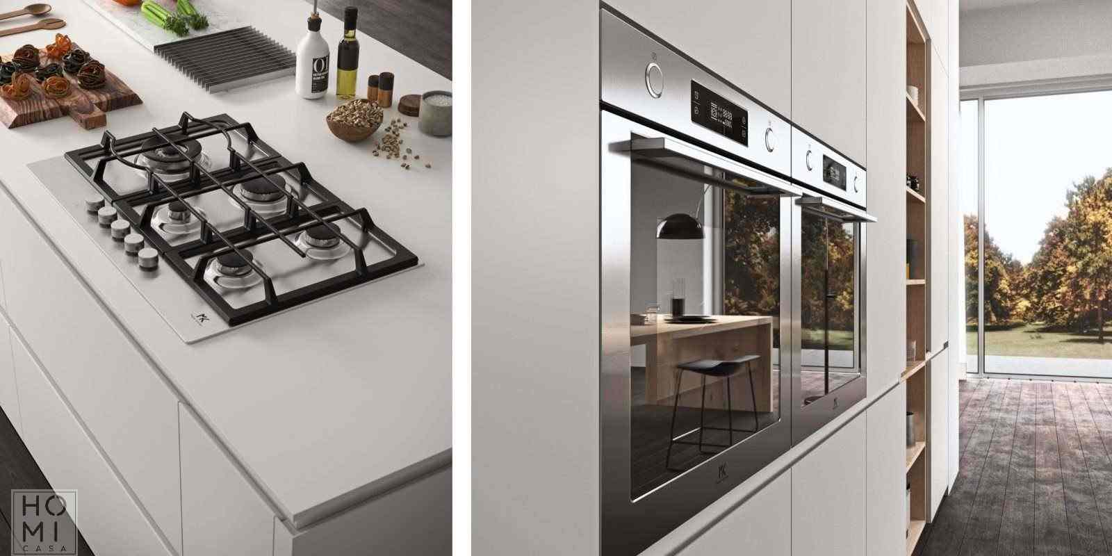 Cucina moderna per seconda casa o appartamento in affitto di metri 3.60 diversi colori e materiali - immagine 2