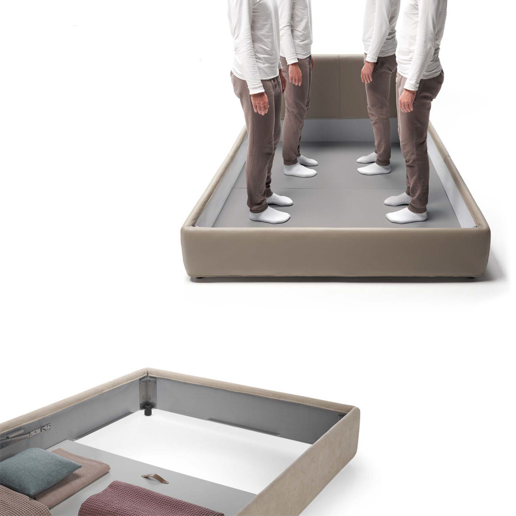 Letto imbottito con contenitore matrimoniale SAKURA di Rosini Night in promozione e in pronta consegna - immagine 14